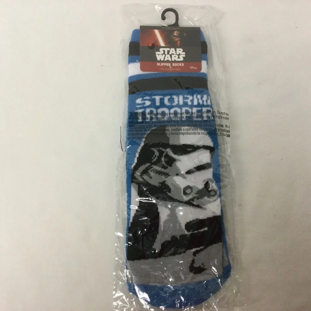 Disney Star Wars Storm Trooper Socks non-skid slipper New original packa…